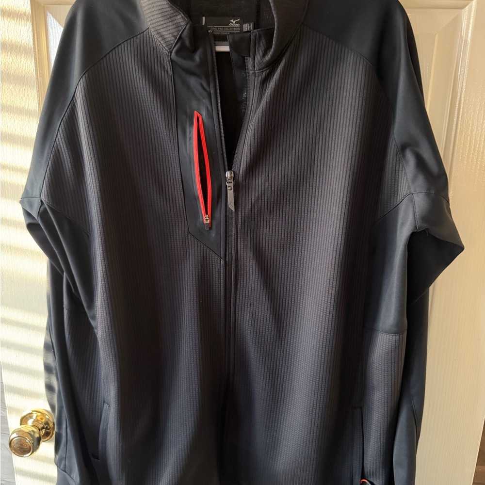 Mizuno Performance Jacket in Black with Red Details